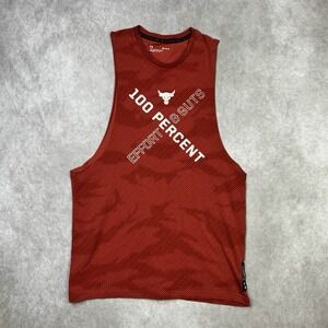 Under Armour‎ Project Rock Tank Top Men's XL Muscle Sleeveless Gym Effort & Guts